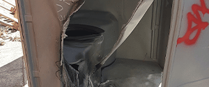Burned Down Toilet